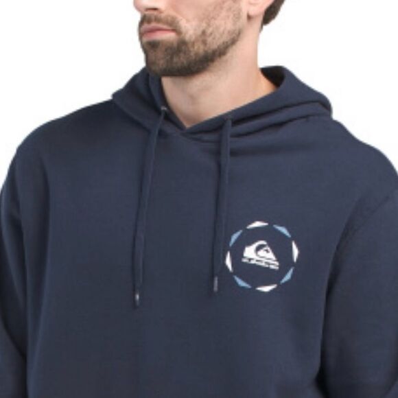 Quicksilver M Navy White Logo Clean Sweep Hoodie - Picture 4 of 6